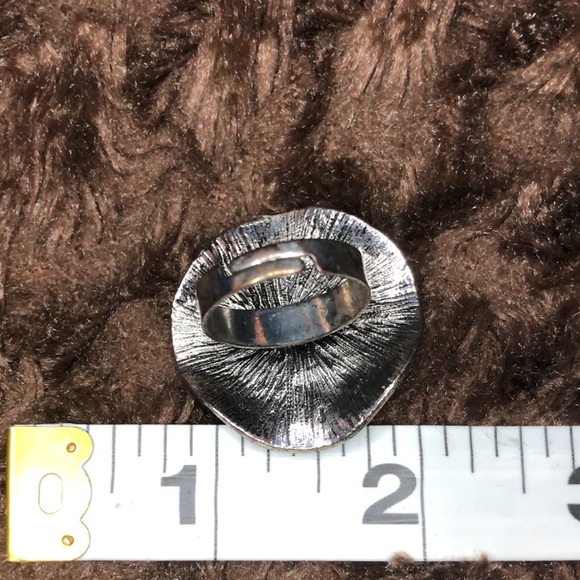 BOGO Vintage Silver Tone with Black Onyx Ring - Picture 3 of 3